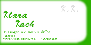 klara kach business card